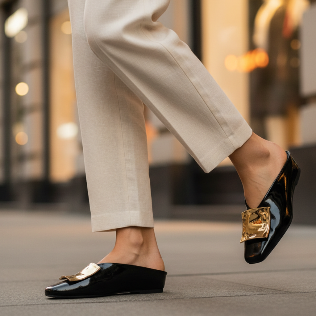 Darlene Square Toe Flats