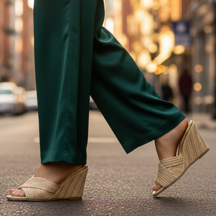 Valencia Raffia Platform Sandals