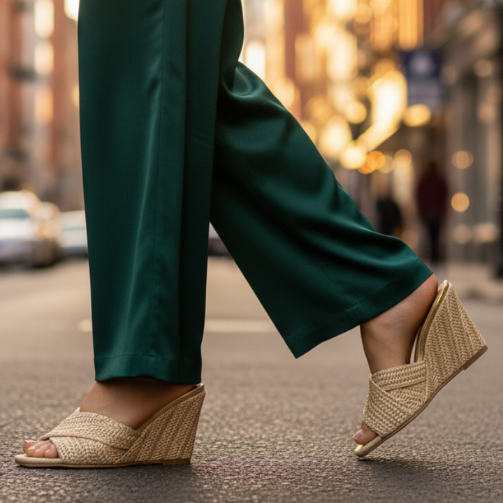 Valencia Raffia Platform Sandals