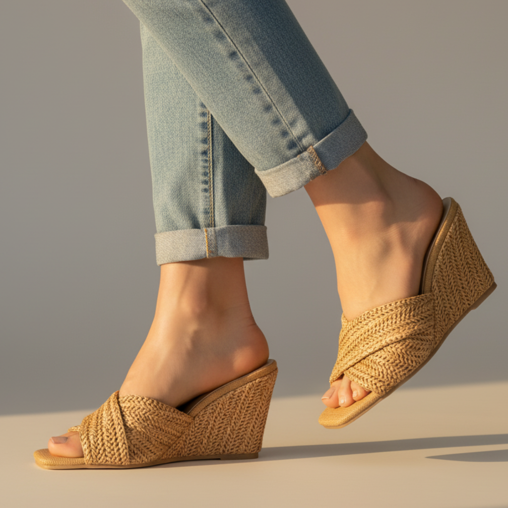 Valencia Raffia Platform Sandals