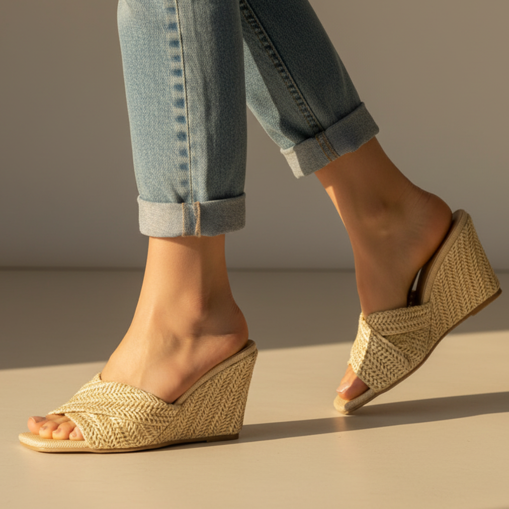 Valencia Raffia Platform Sandals