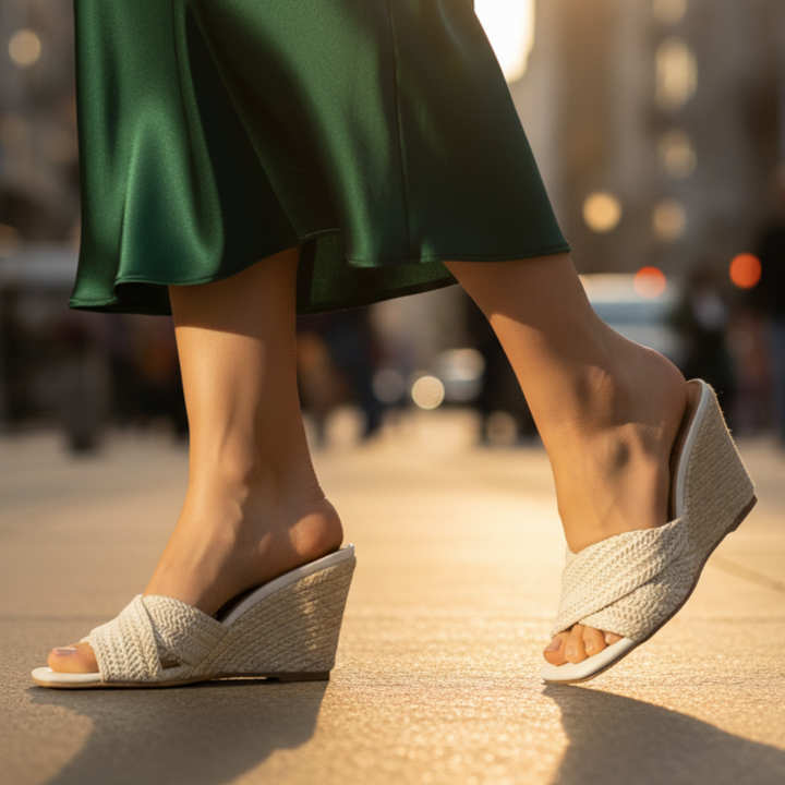 Valencia Raffia Platform Sandals