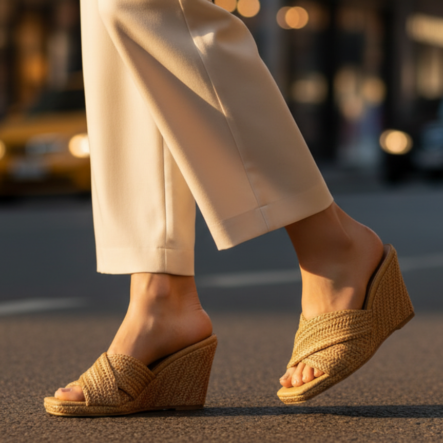 Valencia Raffia Platform Sandals