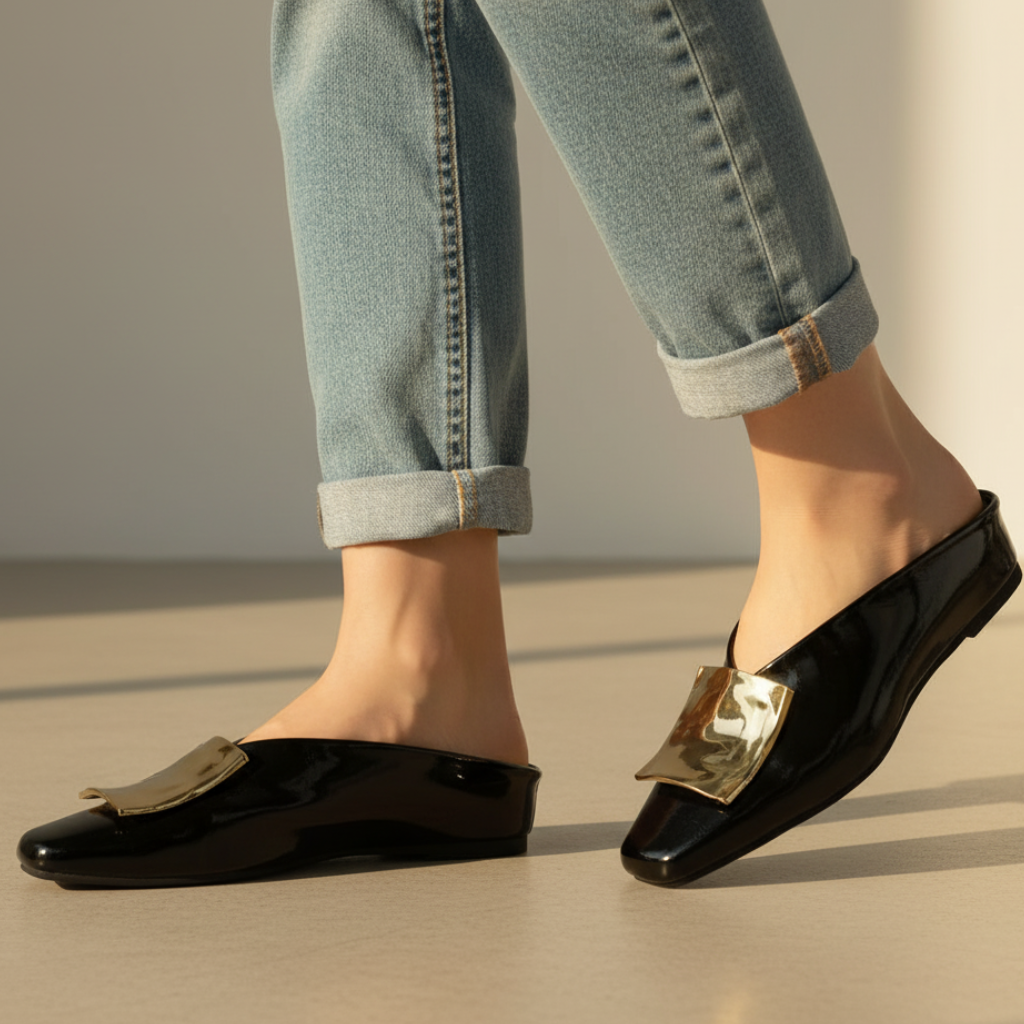 Darlene Square Toe Flats