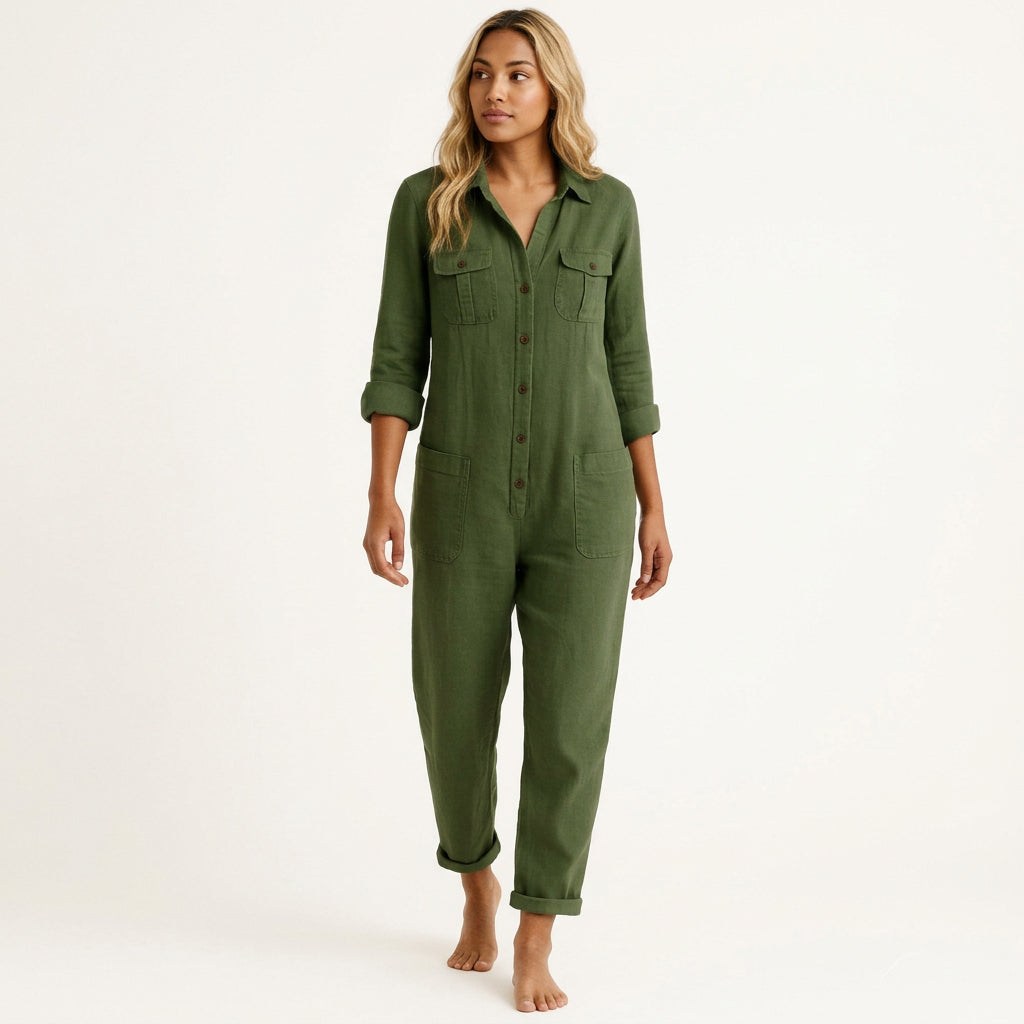 Grazia Jumpsuit with Button Front