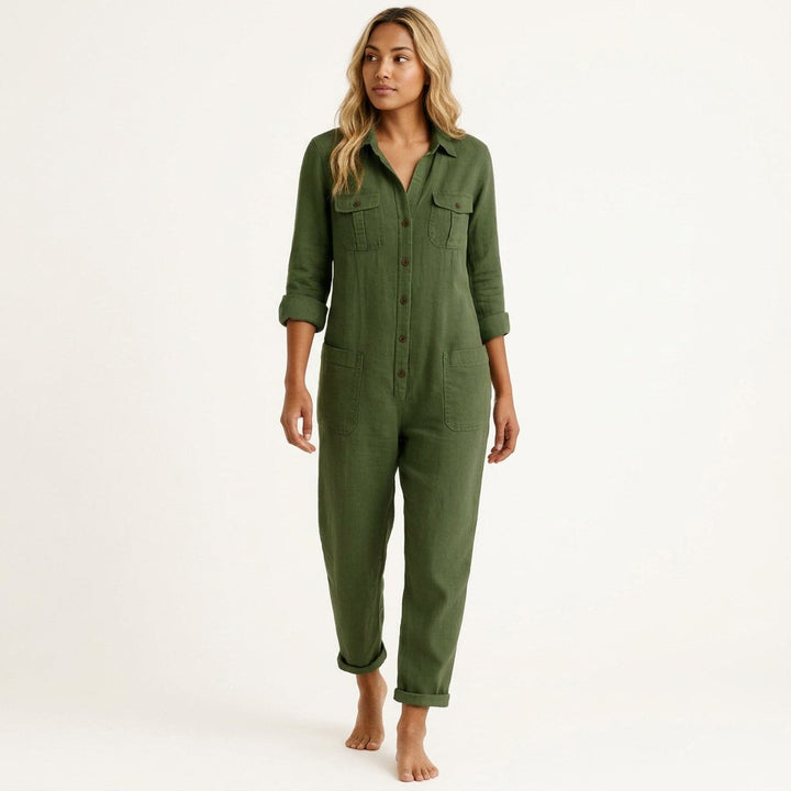 Grazia Jumpsuit with Button Front