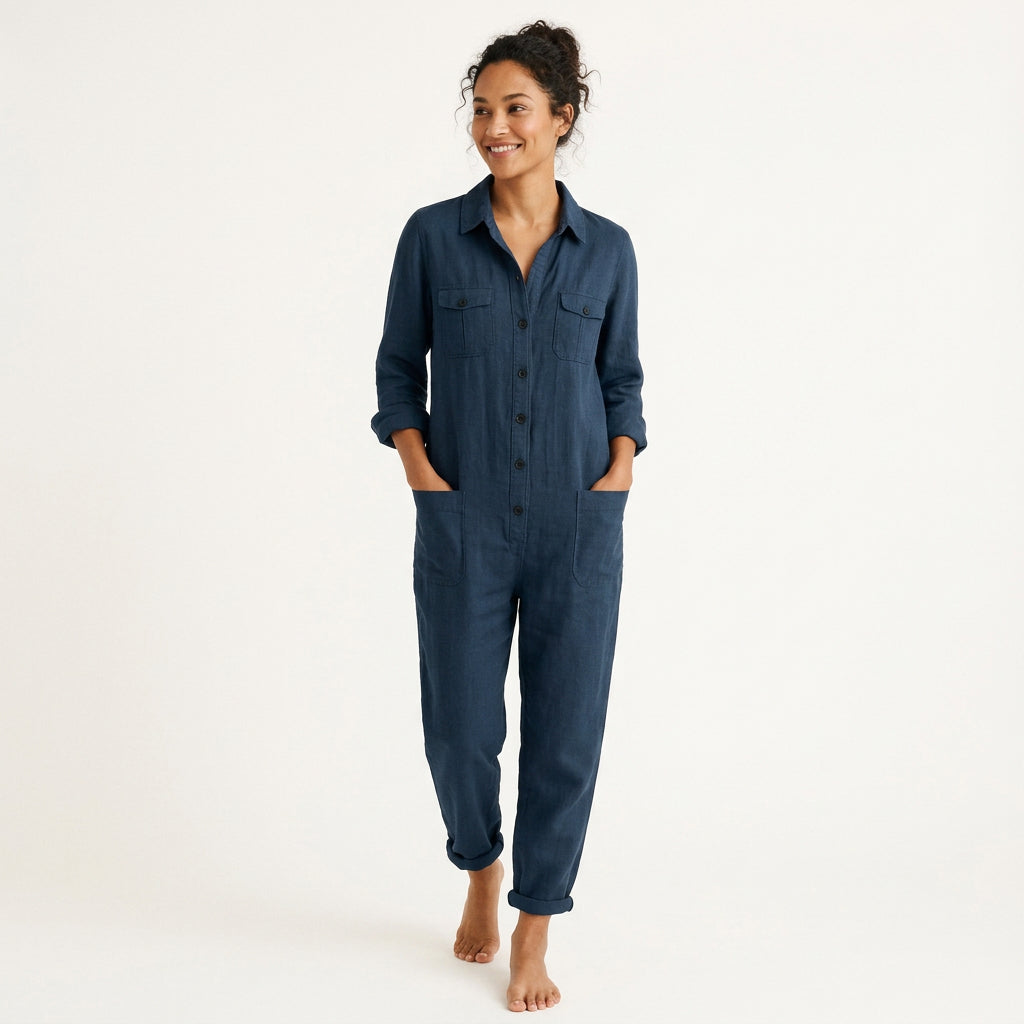 Grazia Jumpsuit with Button Front