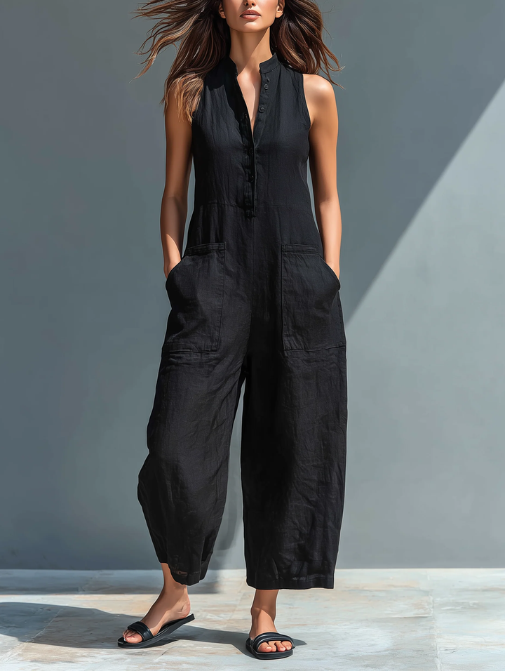 Valerie Sleeveless Loose-fitting Jumpsuit