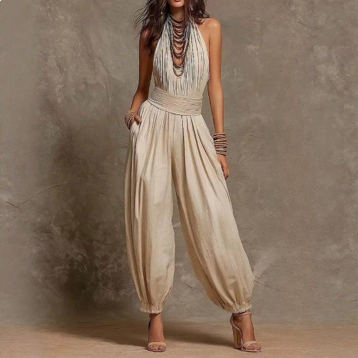 Loraine Draped Halter Jumpsuit
