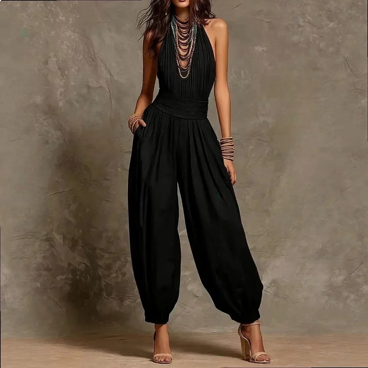 Loraine Draped Halter Jumpsuit