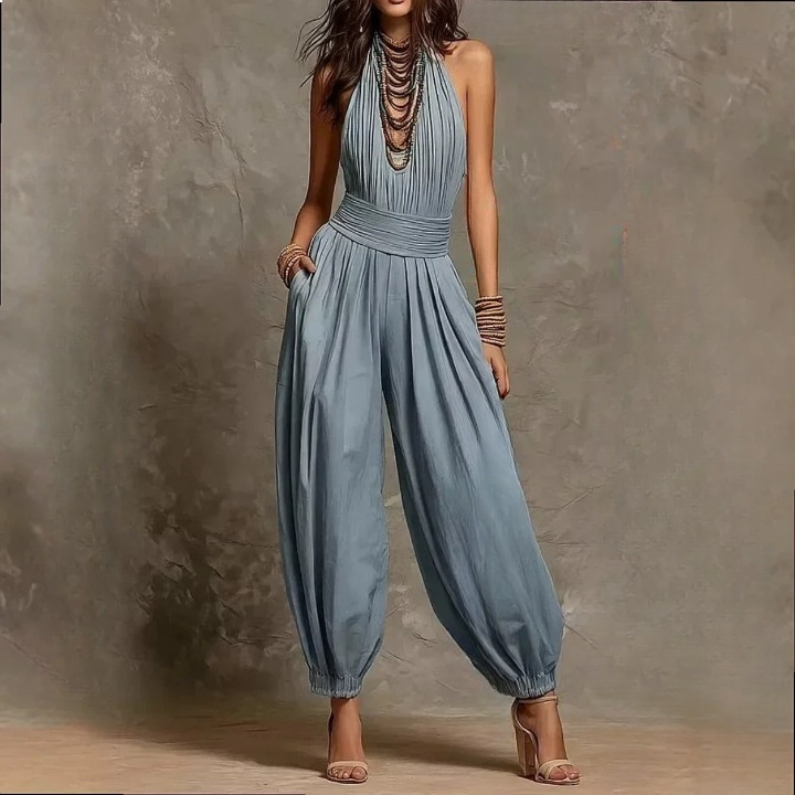 Loraine Draped Halter Jumpsuit