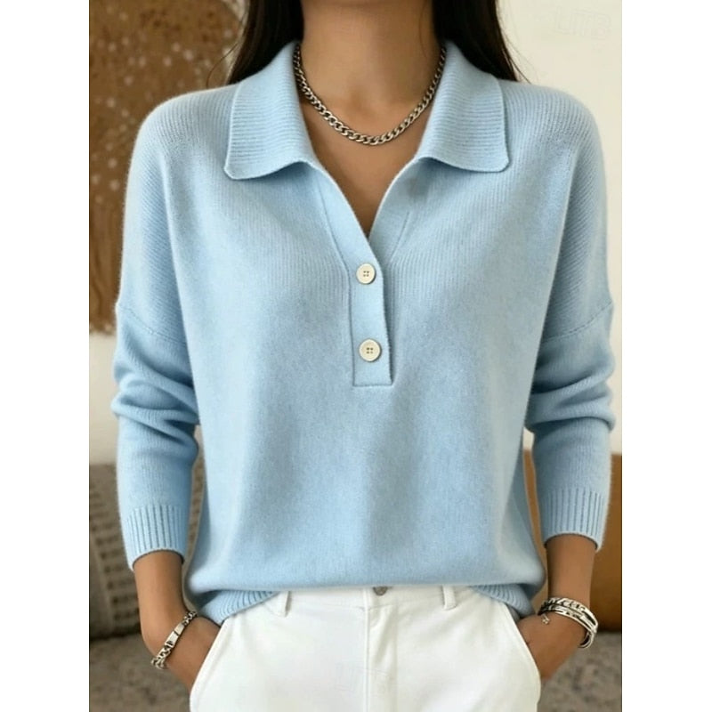 Marena Button Polo Sweater