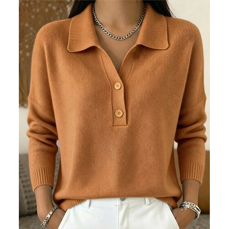 Marena Button Polo Sweater