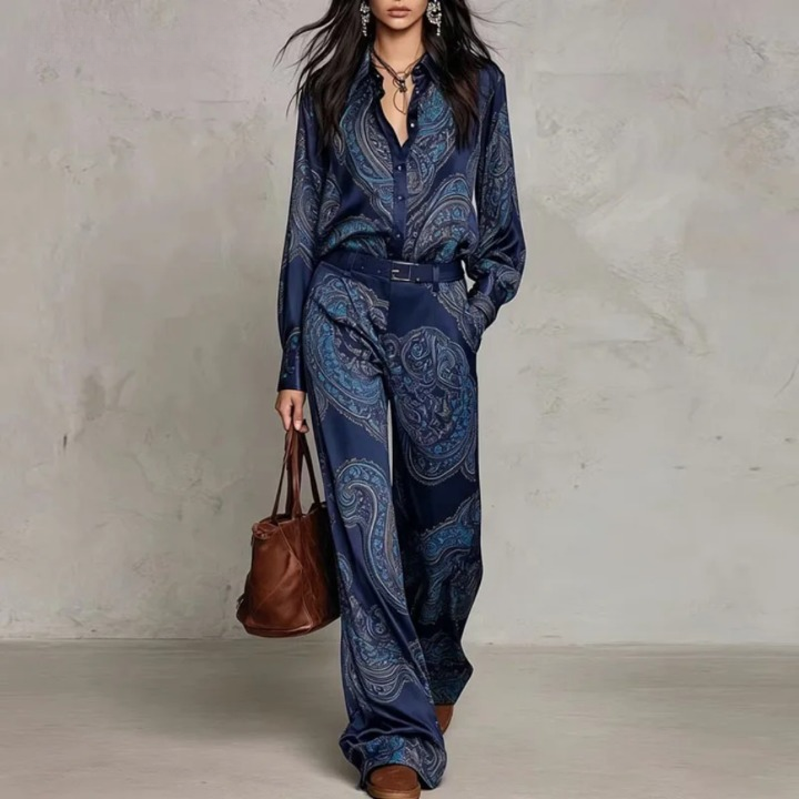 Rosalie Paisley Print Two Piece Set