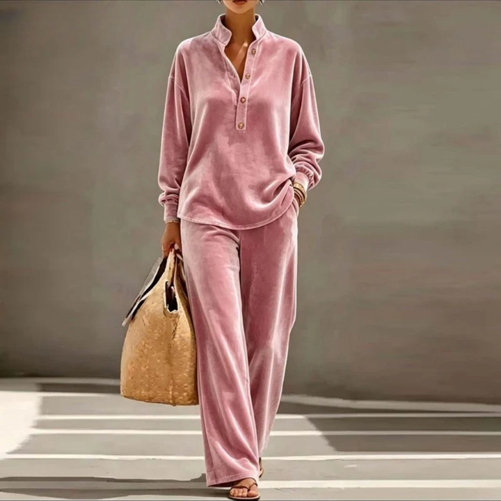 Isolina Stand Collar Two Piece Set