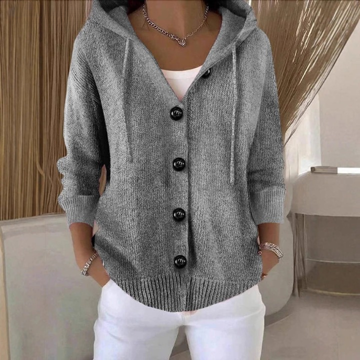Nessa Drawstring Hood Cardigan