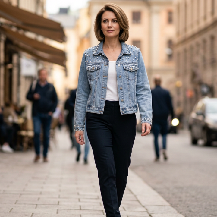 Brenna Studded Denim Jacket