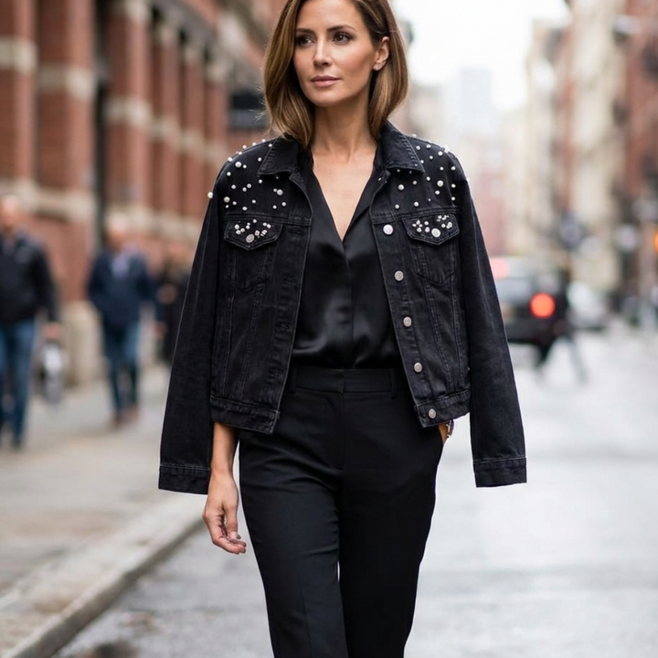 Brenna Studded Denim Jacket