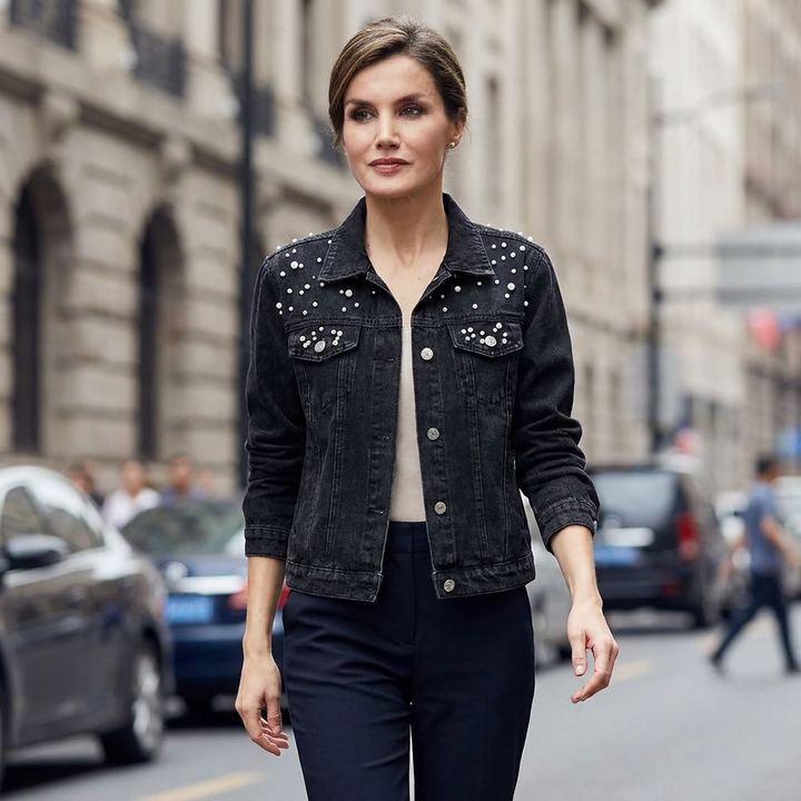 Brenna Studded Denim Jacket