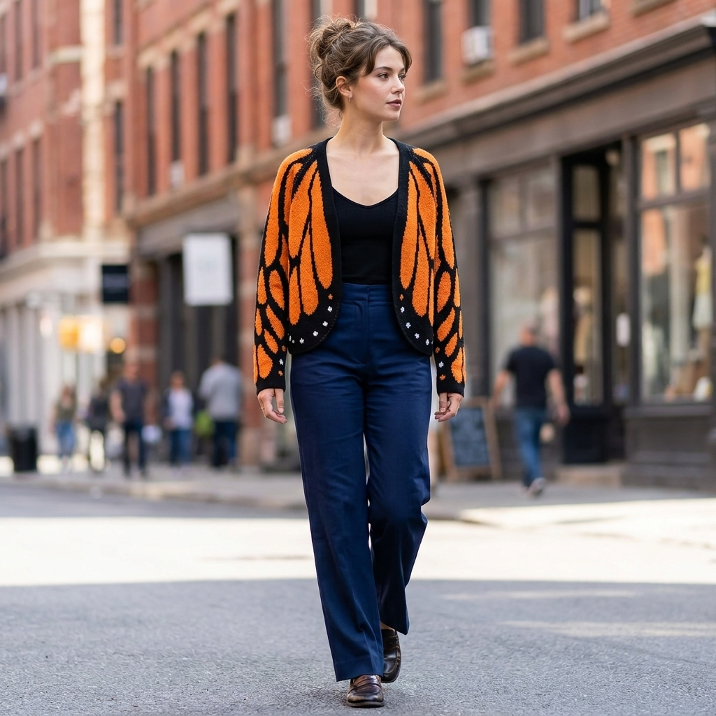 Amore Open Front Butterfly Cardigan