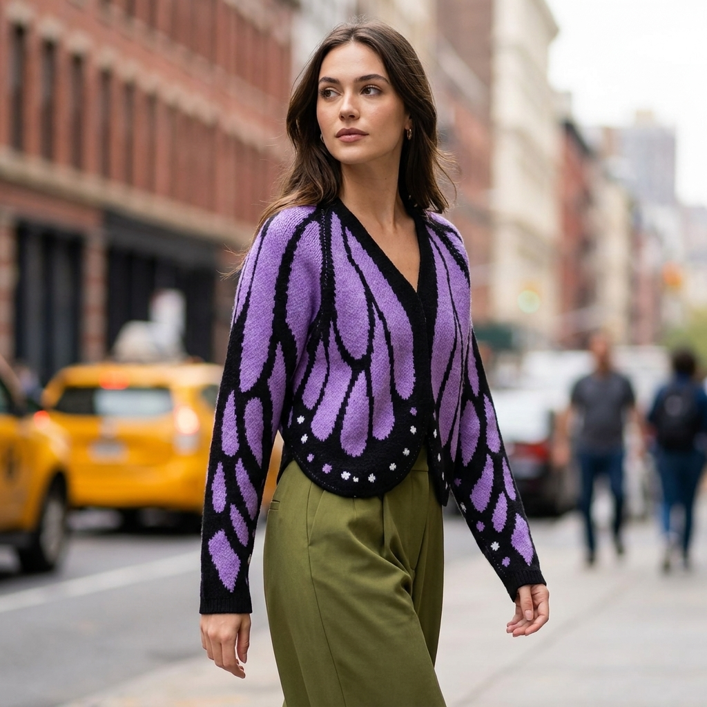 Amore Open Front Butterfly Cardigan
