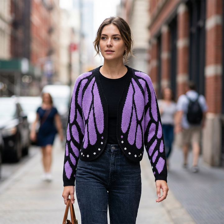 Amore Open Front Butterfly Cardigan