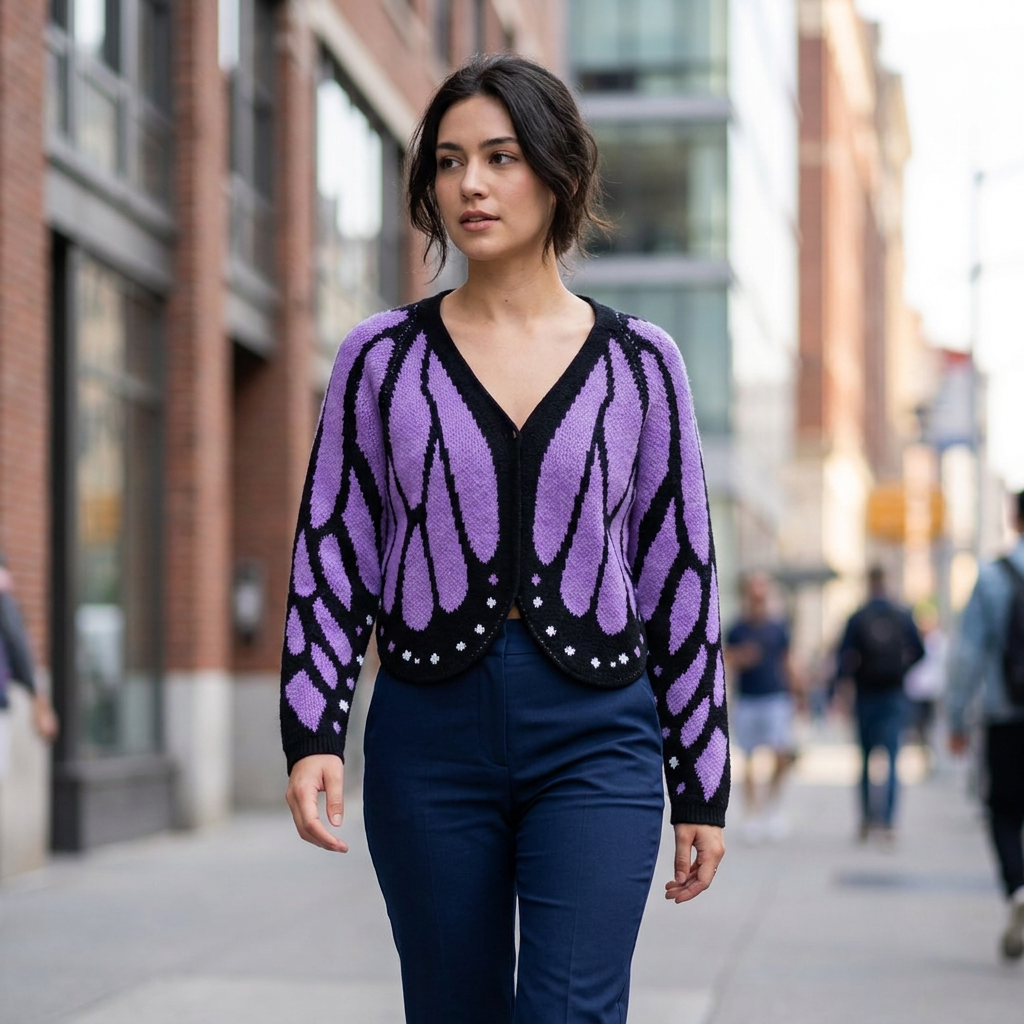 Amore Open Front Butterfly Cardigan
