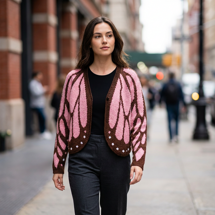 Amore Open Front Butterfly Cardigan