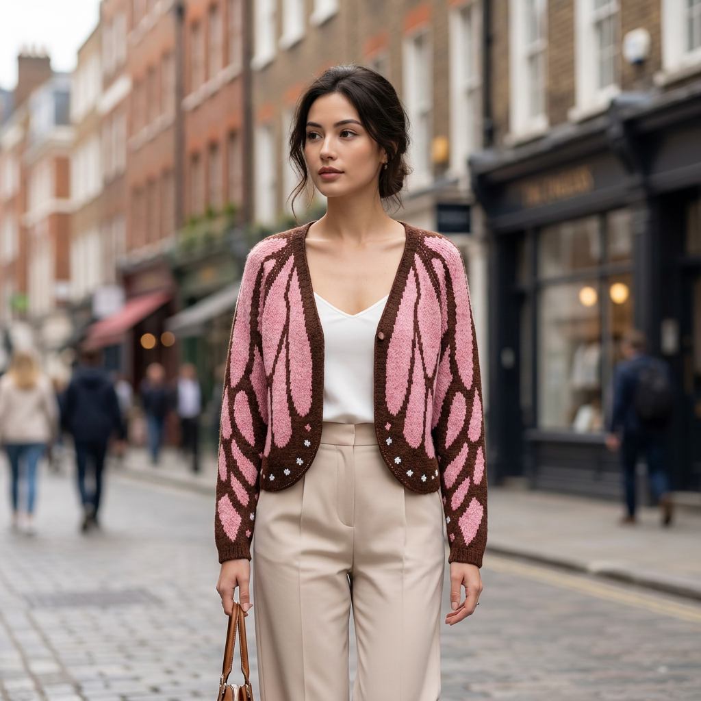 Amore Open Front Butterfly Cardigan