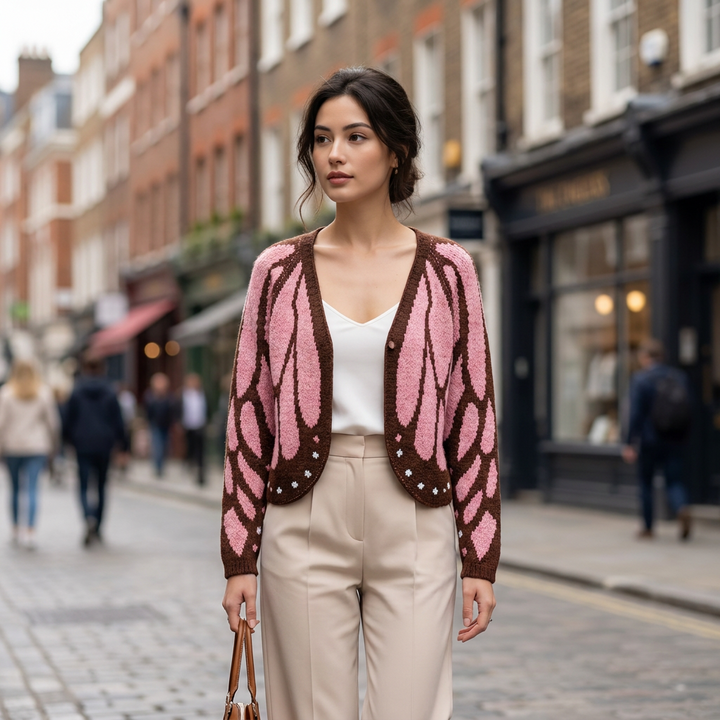 Amore Open Front Butterfly Cardigan