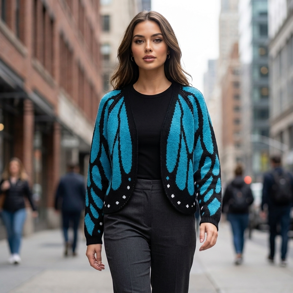Amore Open Front Butterfly Cardigan
