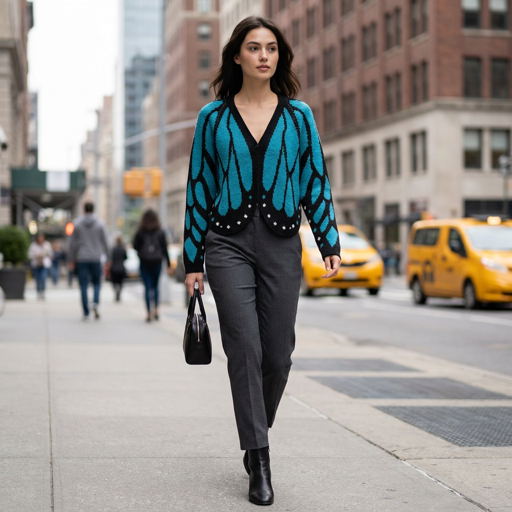 Amore Open Front Butterfly Cardigan