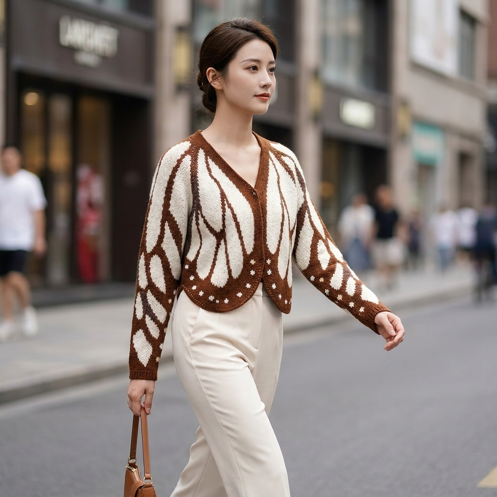 Amore Open Front Butterfly Cardigan