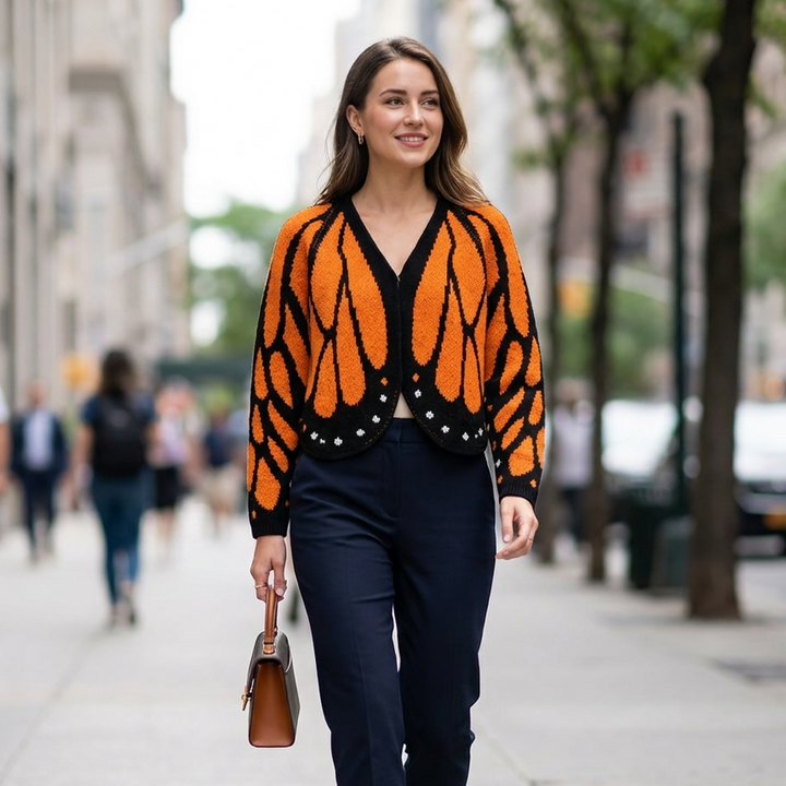 Amore Open Front Butterfly Cardigan