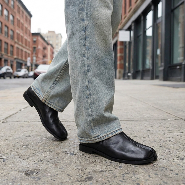 Callum Leather Tabi Loafers