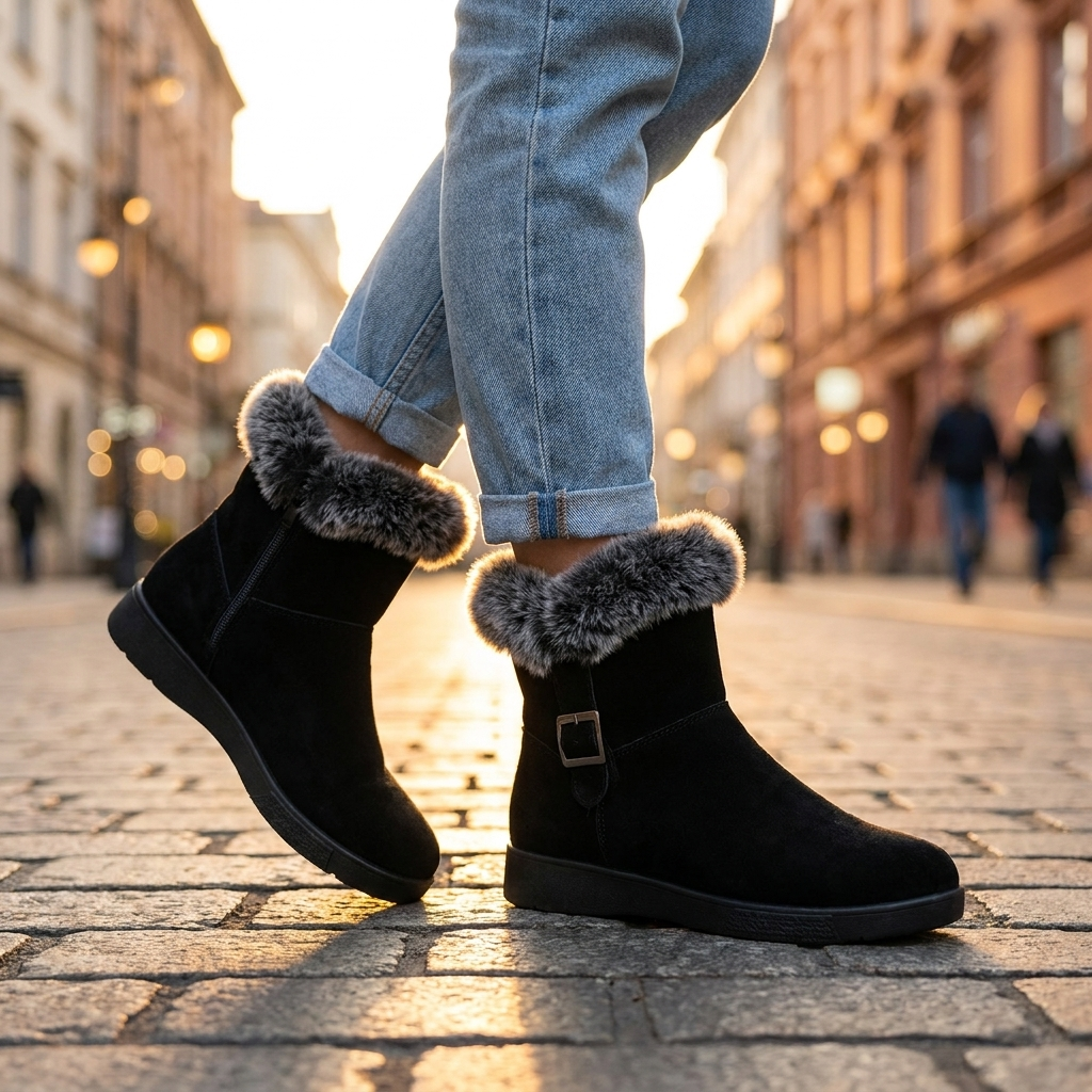 Merisa Fur Ankle Boots