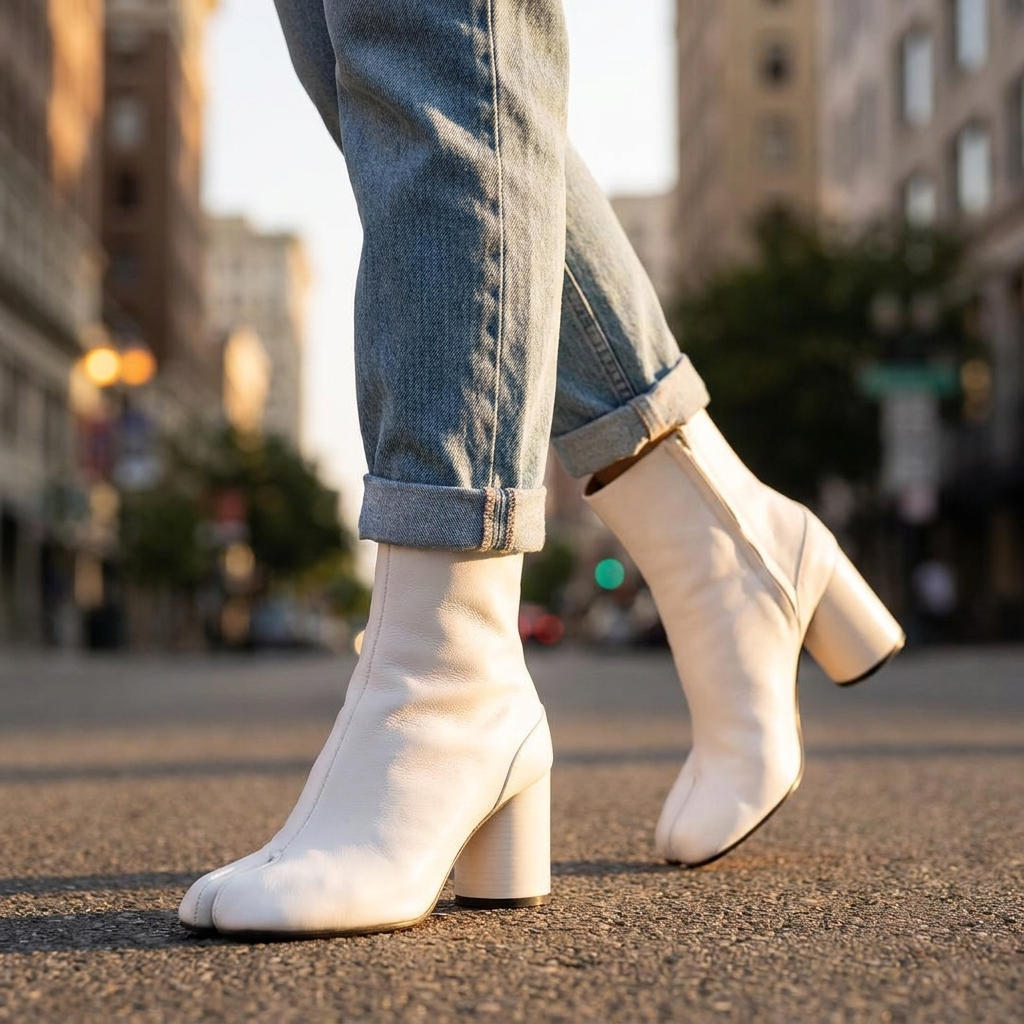 Agnes Split Toe Ankle Boots