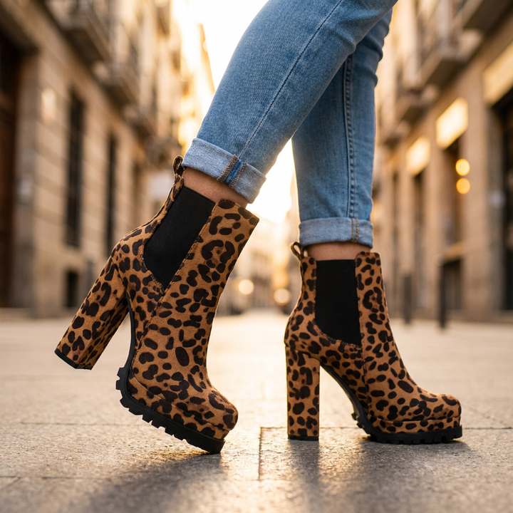 Grazia Block Heel Ankle Boots