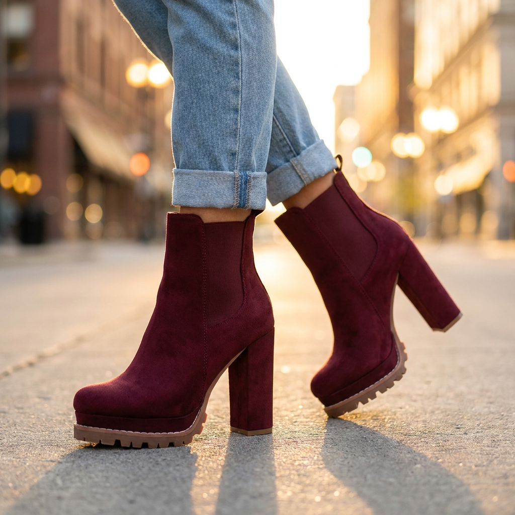 Grazia Block Heel Ankle Boots