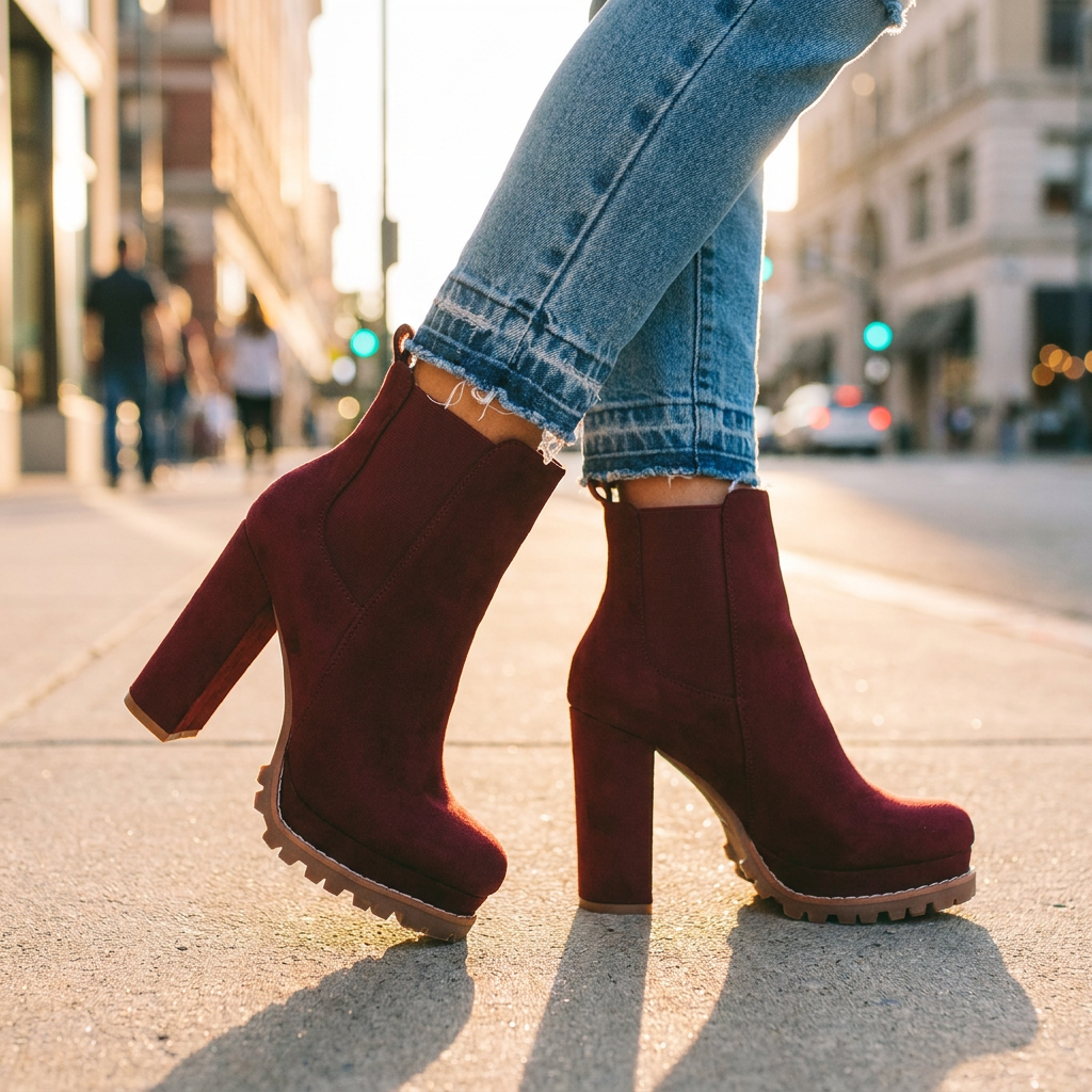 Grazia Block Heel Ankle Boots
