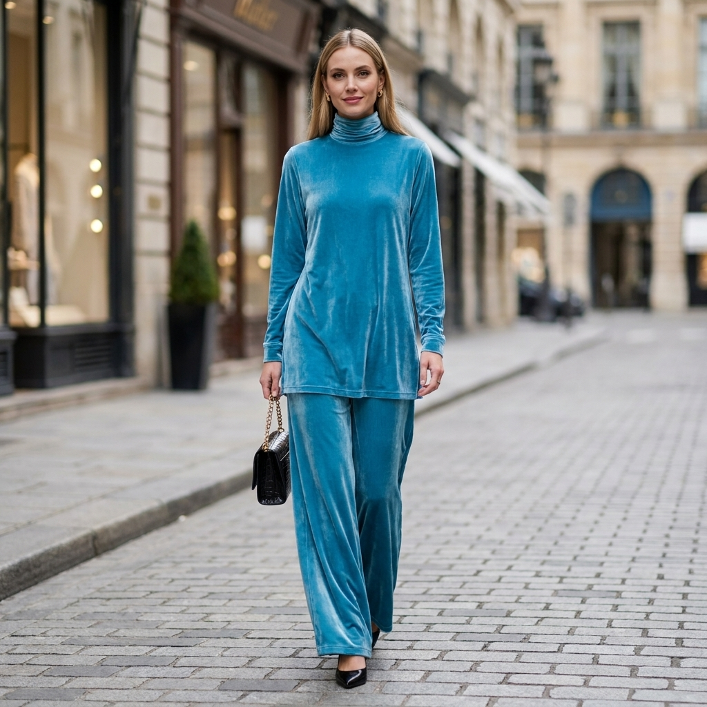 Sienna Longline Turtleneck Set