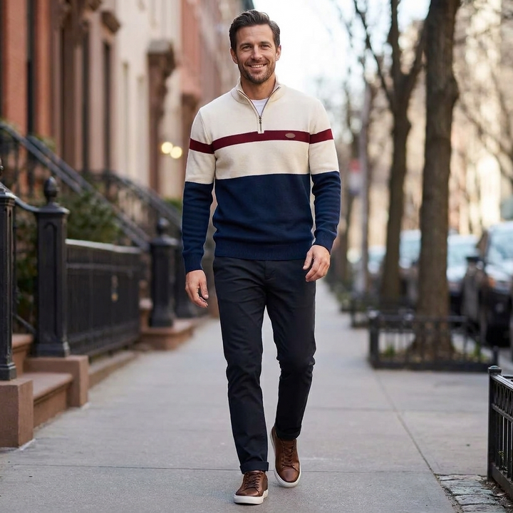 Declan Quarter Zip Sweater