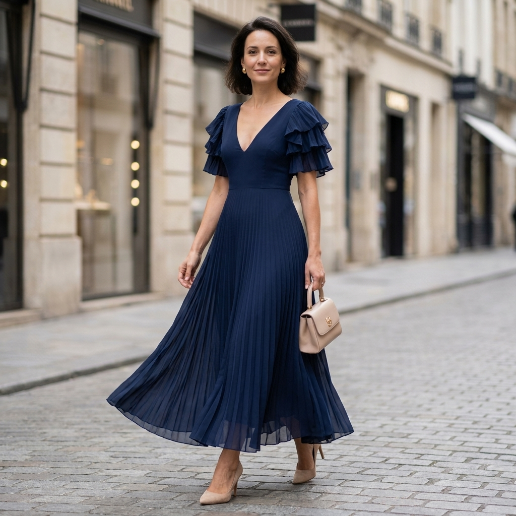 Elowen Pleated Maxi Dress