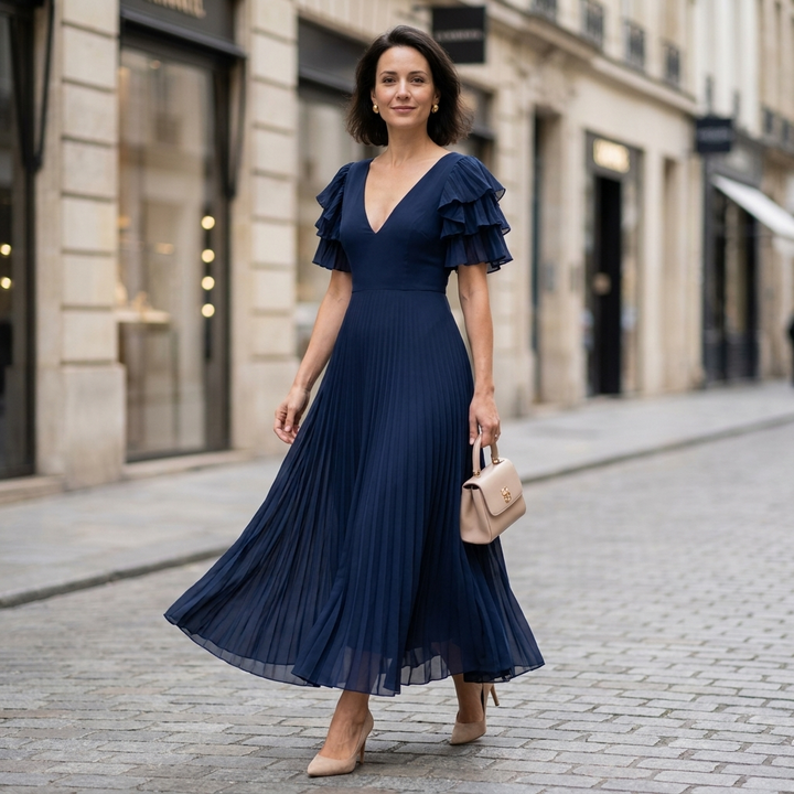 Elowen Pleated Maxi Dress