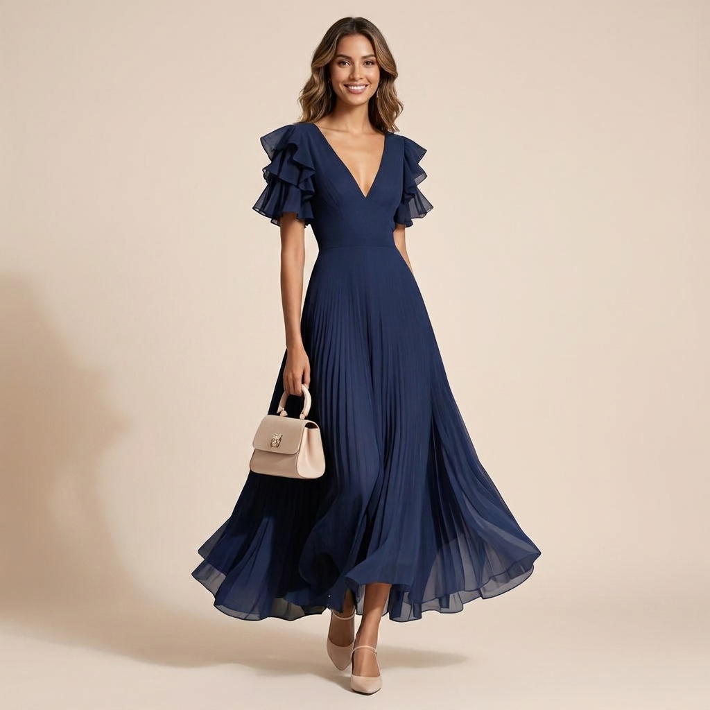 Elowen Pleated Maxi Dress