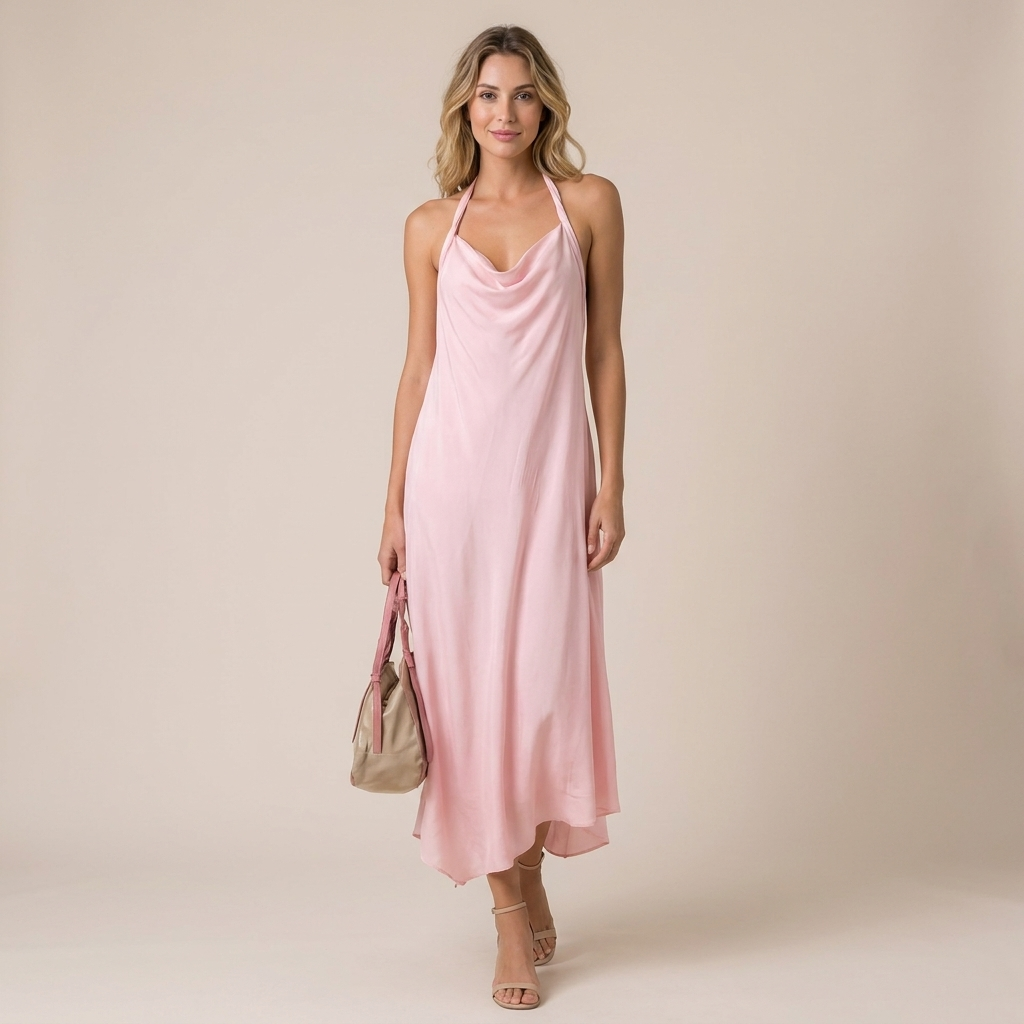 Sabine Cowl Neck Midi Dress
