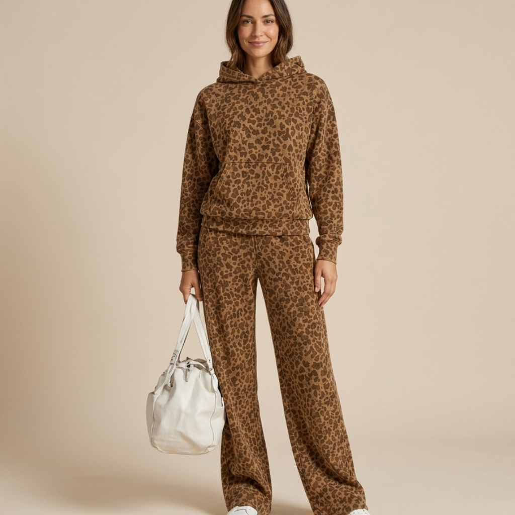 Fernanda Leopard Print Sweatsuit