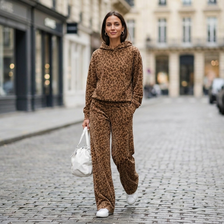 Fernanda Leopard Print Sweatsuit