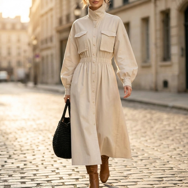 Harlow Flap Pocket Shirt Dress