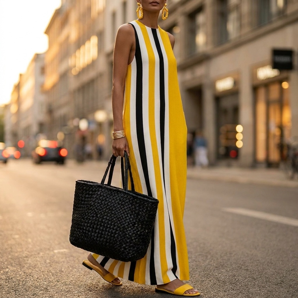 Marina Striped Pocket Maxi Dress